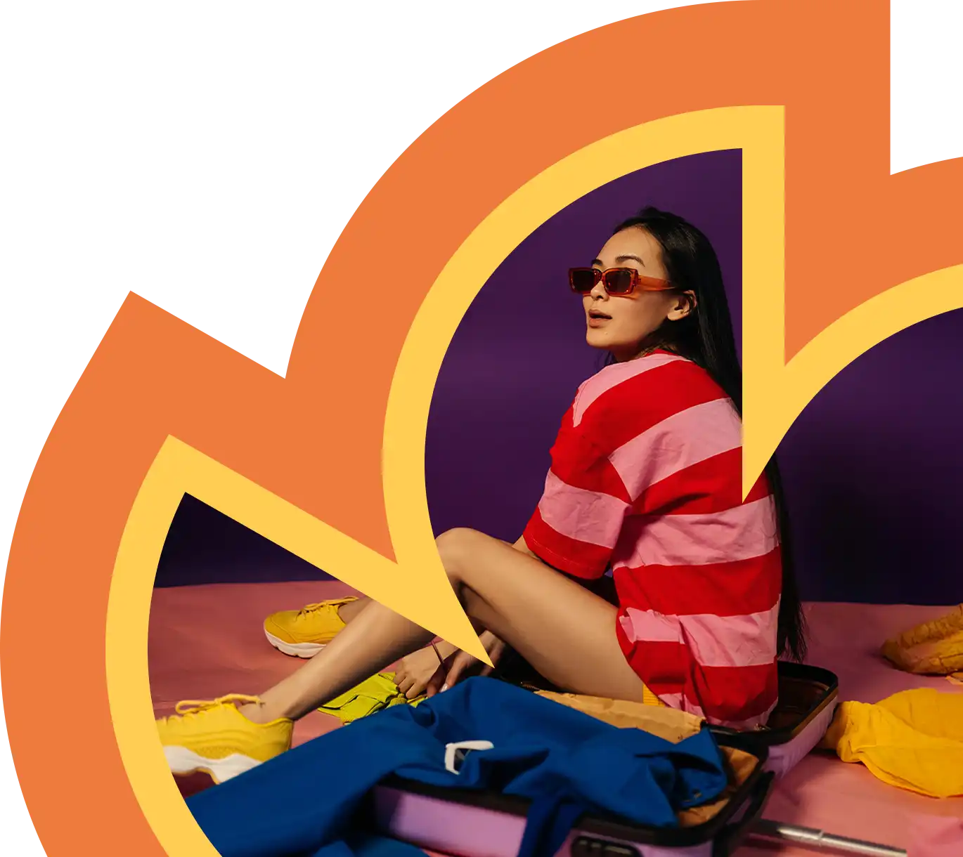 Traveler with Luggage