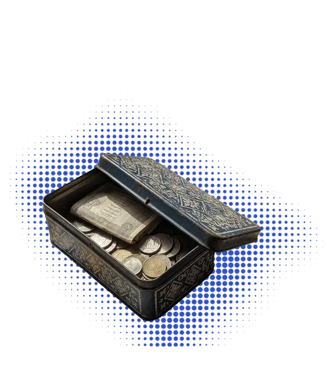 Illustration of a hand holding a jar labelled alternative investment fund as part of visual branding for AIF exploration