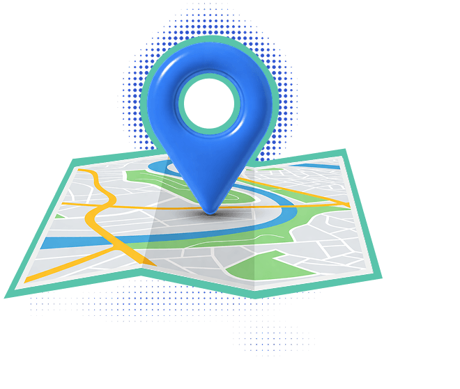 Map representing Belong’s location and contact information