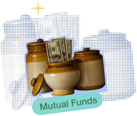 Barrels filled with currency notes representing mutual fund investment returns