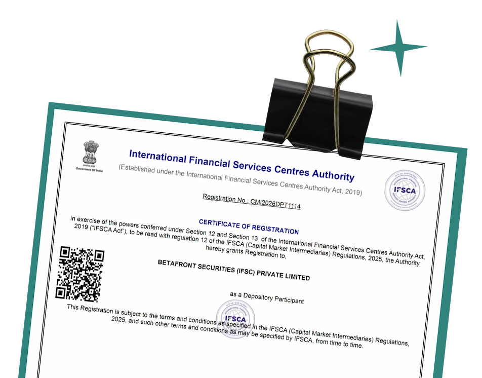IFSCA depository participant registration certificate