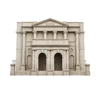 Bank building representing that NRIs need no new Indian bank account to invest
